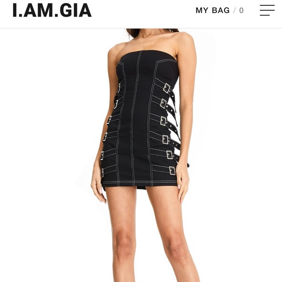 gia denim bodycon dress